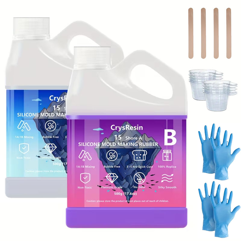 Candle Mold Silicone - 500ml 2 butelki płynnego silikonu do