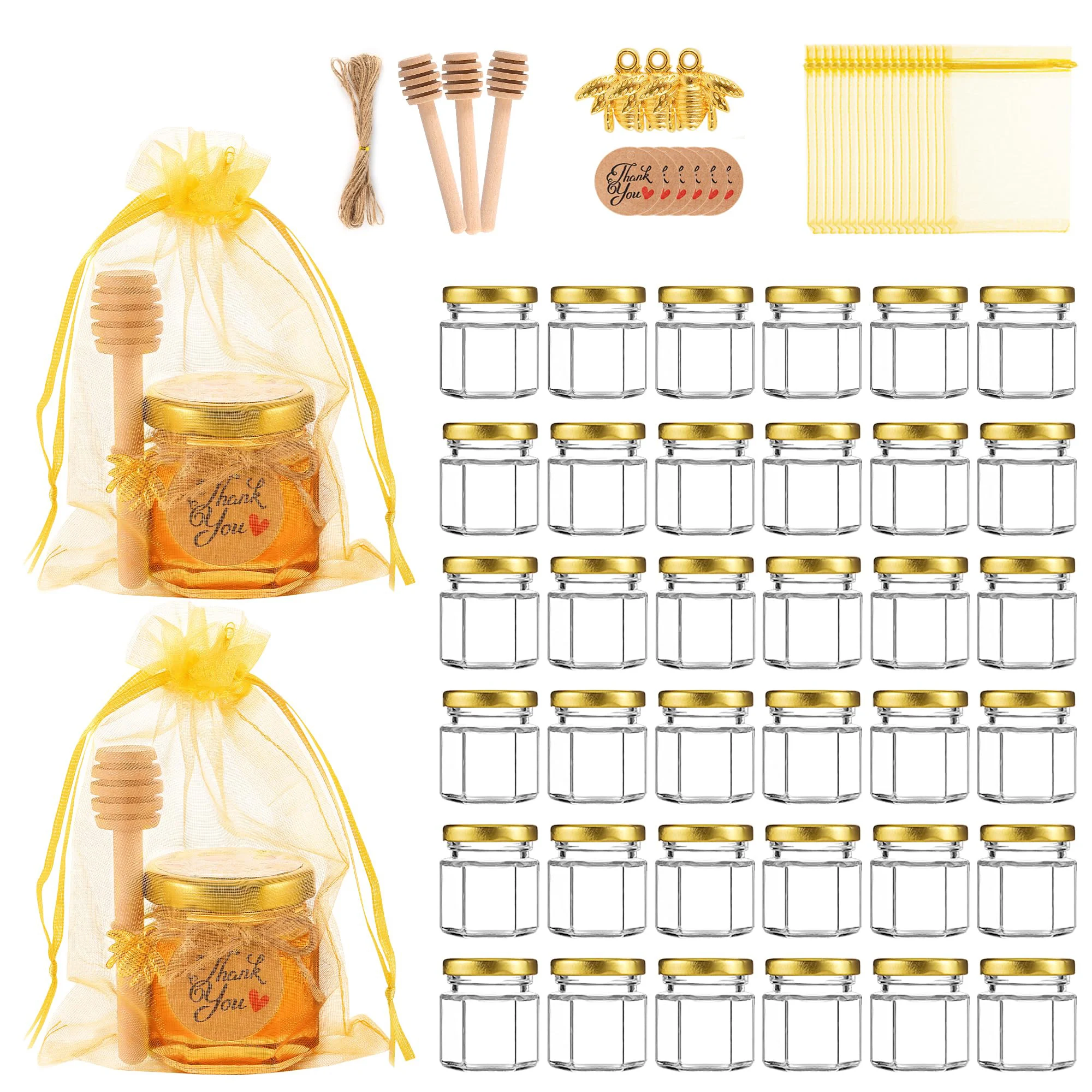 Candle Making Event - Szklane mini słoiczki na miód o