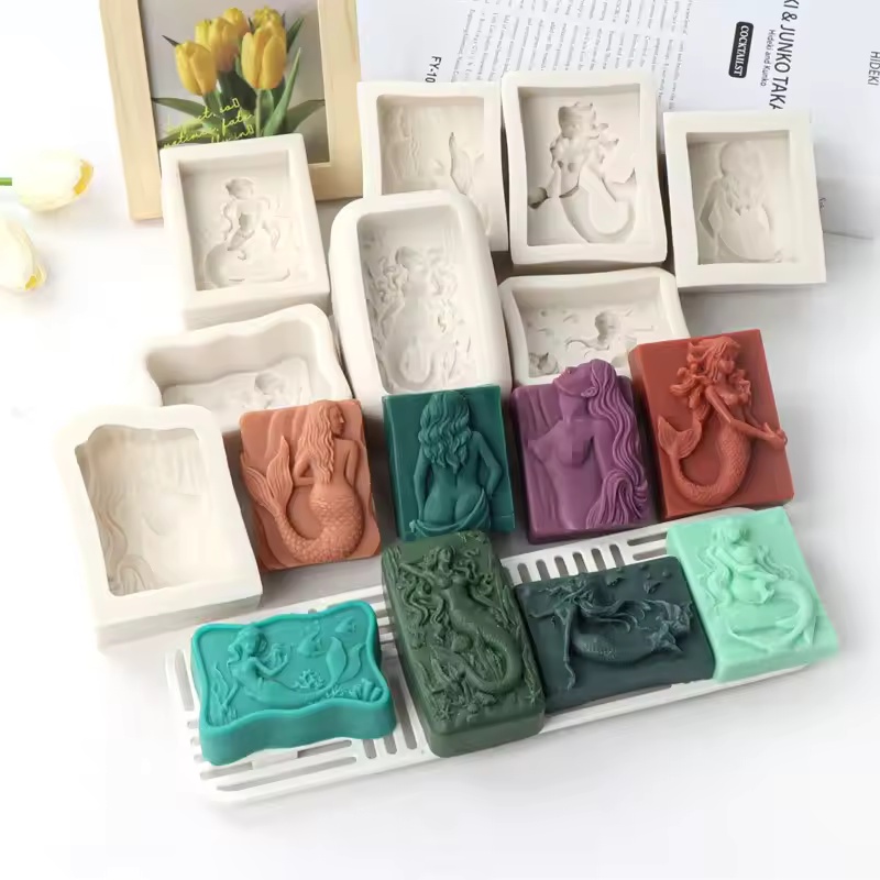 Candle Making Supplies Wholesale - Prostokątna forma silikonowa 3D w stylu