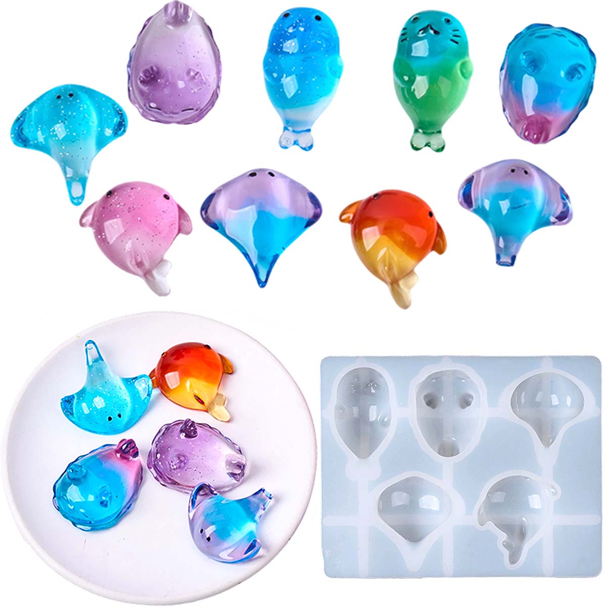 Candle Mold Silicone - Forma Silikonowa 3D Kawaii Manta Ray