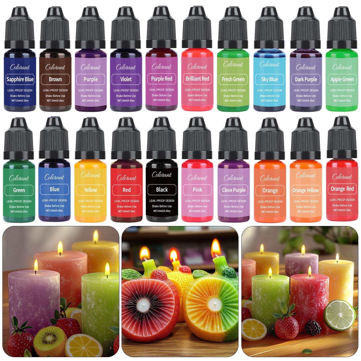 Soy Wax Pillar Blend - Płynny barwnik do świec do wosku