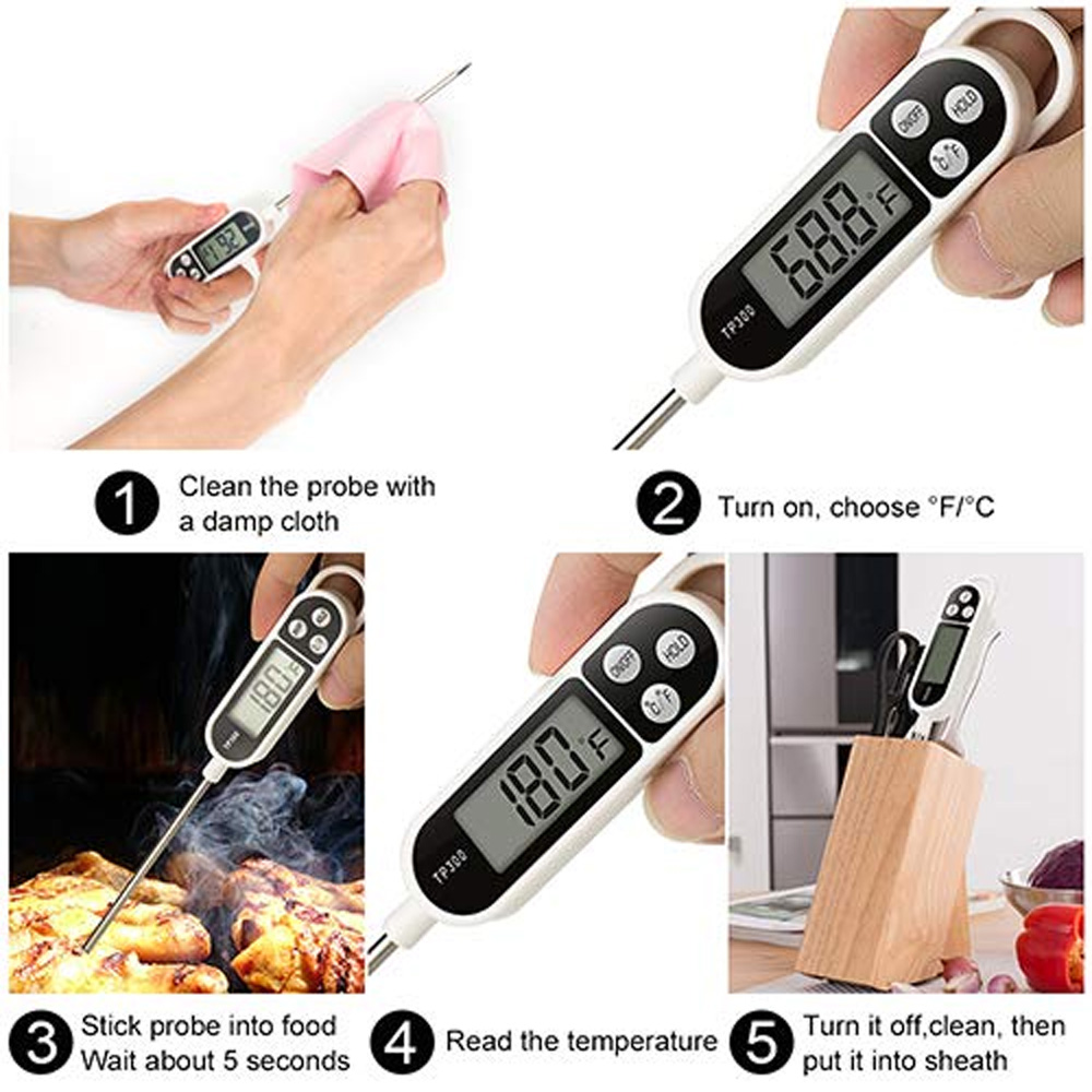 Candle Making Thermometer - 1 szt. Cyfrowy termometr do mięsa