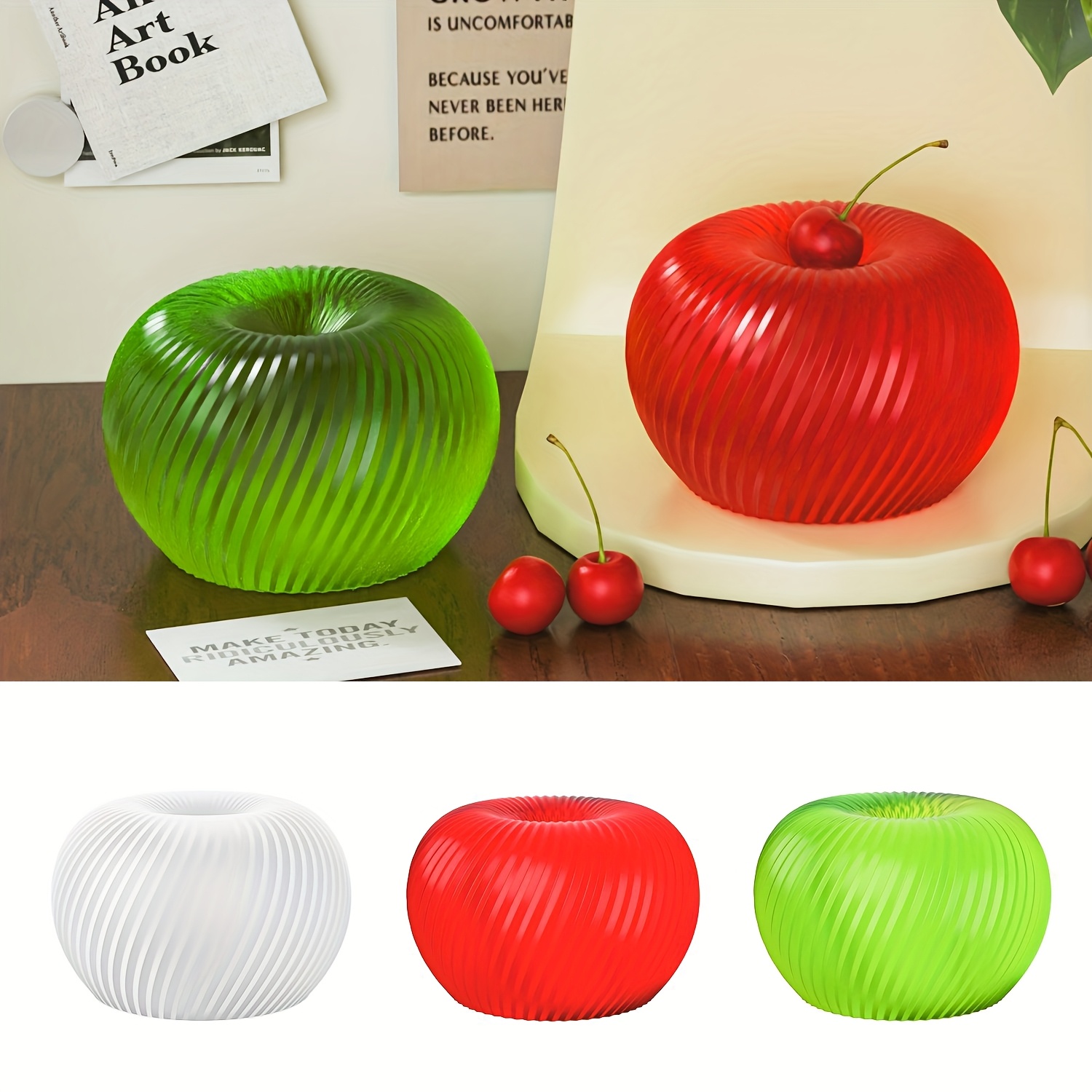 Candle Mold Silicone - Modna, czerwona silikonowa forma w kształcie