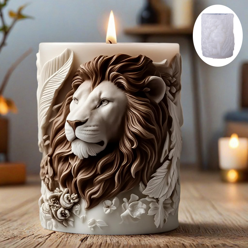 Forma do świec 3D - relief lwa – Candle Making Thermometer recenzja i cena