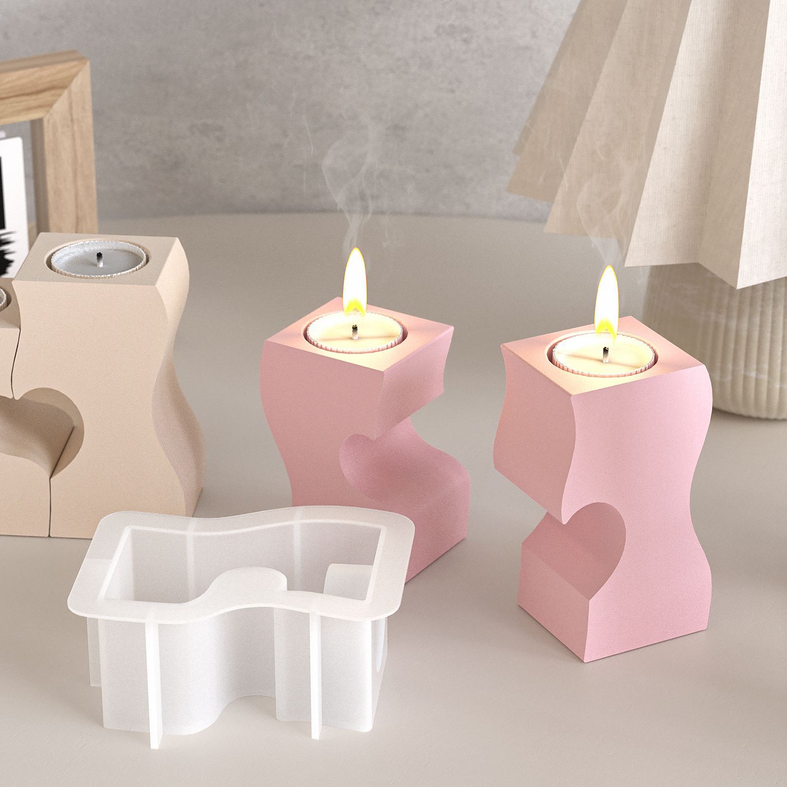 S Heart Candlestick Silicone M – Candle Mold Silicone recenzja i cena