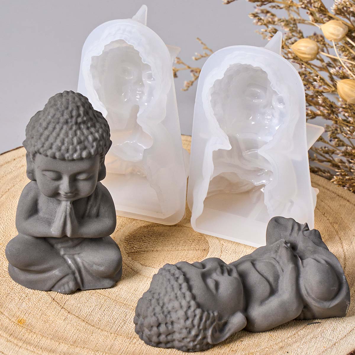 Forma silikonowa 3D Budda do ś – Candle Making Process recenzja i cena