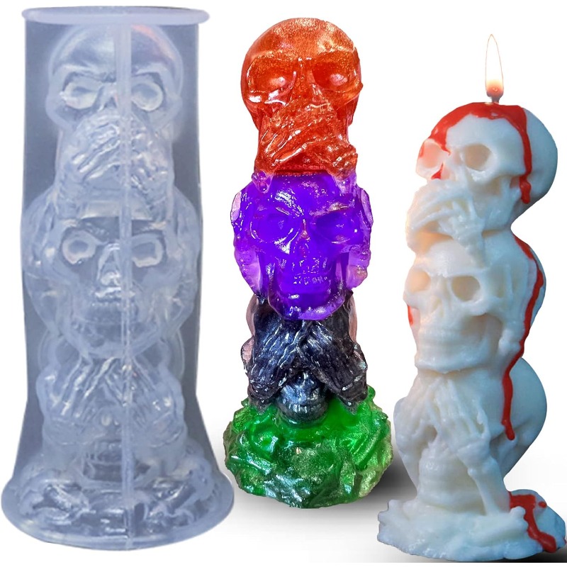 Forma silikonowa 3D Trzy Czasz – Candle Making Event recenzja i cena