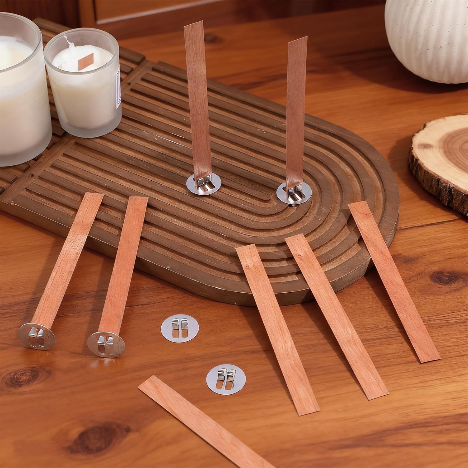 60 szt. Drewnianych Knotów do  – Soy Wax Pillar Blend recenzja i cena